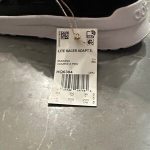 Adidas Lite Racer Adapt 5 Kids Sneakers - Black and White